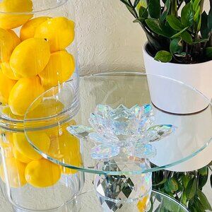 Crystal Lotus cake plate